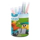 thumbnail image 1 of Leo El Camión-theme Cylinder Pen Holder Pencil Organizer with Flannel Lining PVC Leather Material Cardboard Base for study work 10*8CM, 1 of 6