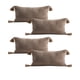 thumbnail image 1 of Set De 4 Fundas De Cojin Chenille Con Borlas 30x50 Café, 1 of 4