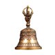thumbnail image 3 of Campana Navideña De Bronce, Buena Suerte, Campana De Mano De Latón Fuerte Para Jardín, Hogar Y Bodas, 3 of 5