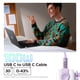 thumbnail image 2 of Cable USB C a USB C UGREEN Uno, carga rápida de 100 W, 2 m, morado, 2 of 8