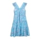 thumbnail image 2 of Vestido Niña Elasticado Estampado Tropical Celeste Pillin, 2 of 3