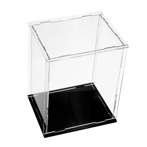 Showcase de protección de cajas de exhibición acrílica, cubo de encimera a prueba de polvo, cubo acrílico de recolección para muñecas, coleccionables, , PEQUEÑA Pequeño