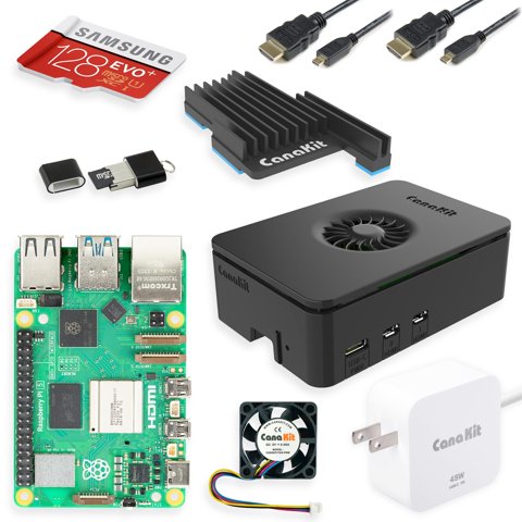 Kit De Inicio Canakit Raspberry Pi 5 Pro Turbine Black 128Gb