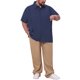thumbnail image 2 of INSPIRE CHIC Camisas de Verano de Manga Corta de Color Sólido para Hombres Grandes y Altos Regreso a Clases 4XL Azul Oscuro, 2 of 5