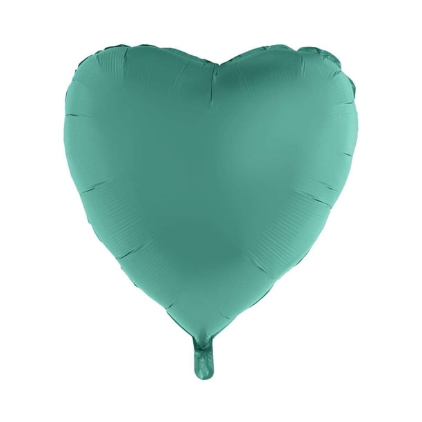 Lámina de aluminio con forma de corazón, divertida, Estados Unidos, color verde azulado mate, 32 x 3