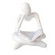 thumbnail image 4 of Estatua de pensador abstracto de estilo nórdico, colección de adornos de estante de arte de mesa, escultura de resina, figurita humana para decoración Blanco, 4 of 5