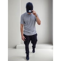 Jagima - Polera Premium Algodón 100% Manga Corta Basico Estampar Gris Xl