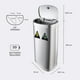 thumbnail image 2 of Basurero Automatico Papelera Inteligente Sensor Eco Reciclaje Doble 50 Lts Acero Inoxidable, 2 of 7