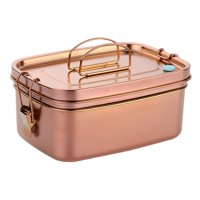 Magideal - Bento Lunch Box De Preparación De Comidas Para Acampar En Oficina En El Hogar , Nuevo 1.5L Oro Rosa