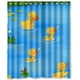 thumbnail image 1 of Cortina de ducha con diseño de pato amarillo nadando y dibujos animados, juego de cortina de baño con ganchos, tamaño 60 x 72 pulgadas, 1 of 3