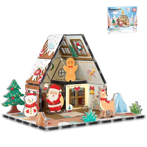 Bloques de construcción magnéticos PicassoTiles Gingerbread House PTQ09
