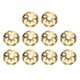 thumbnail image 1 of Uxcell paquete de 10 placas de respaldo para pomo de gabinete, arandelas de respaldo de latón radial de forma porosa de 0.98 pulgadas, 1 of 6