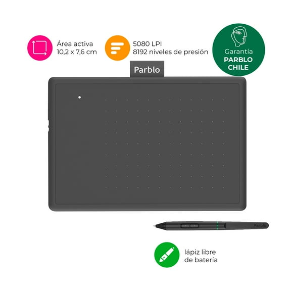 Tableta Gráfica Digitalizadora Ninos N4 Black