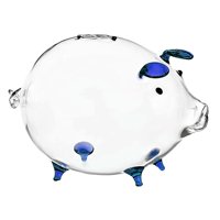 Magideal - Colección De Alcancía De Vidrio De Borosilicato Alto Adorno De Estatua De Animal Creativa Automática Regalo De Cumpleaños Decoración De Escritor , Grande Largo