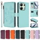 thumbnail image 3 of Funda Cartera Mariposa para [Xiaomi Redmi Note 13 4G] con Soporte y Cremallera Verde menta, 3 of 6