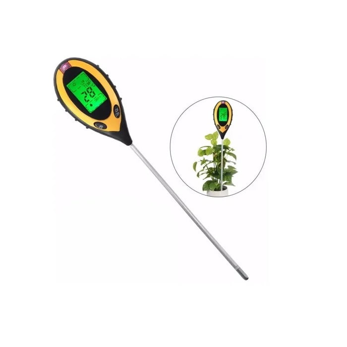 Masterprox - Medidor Digital De Plantas 4 En 1 Ph Humedad Luz Suelo