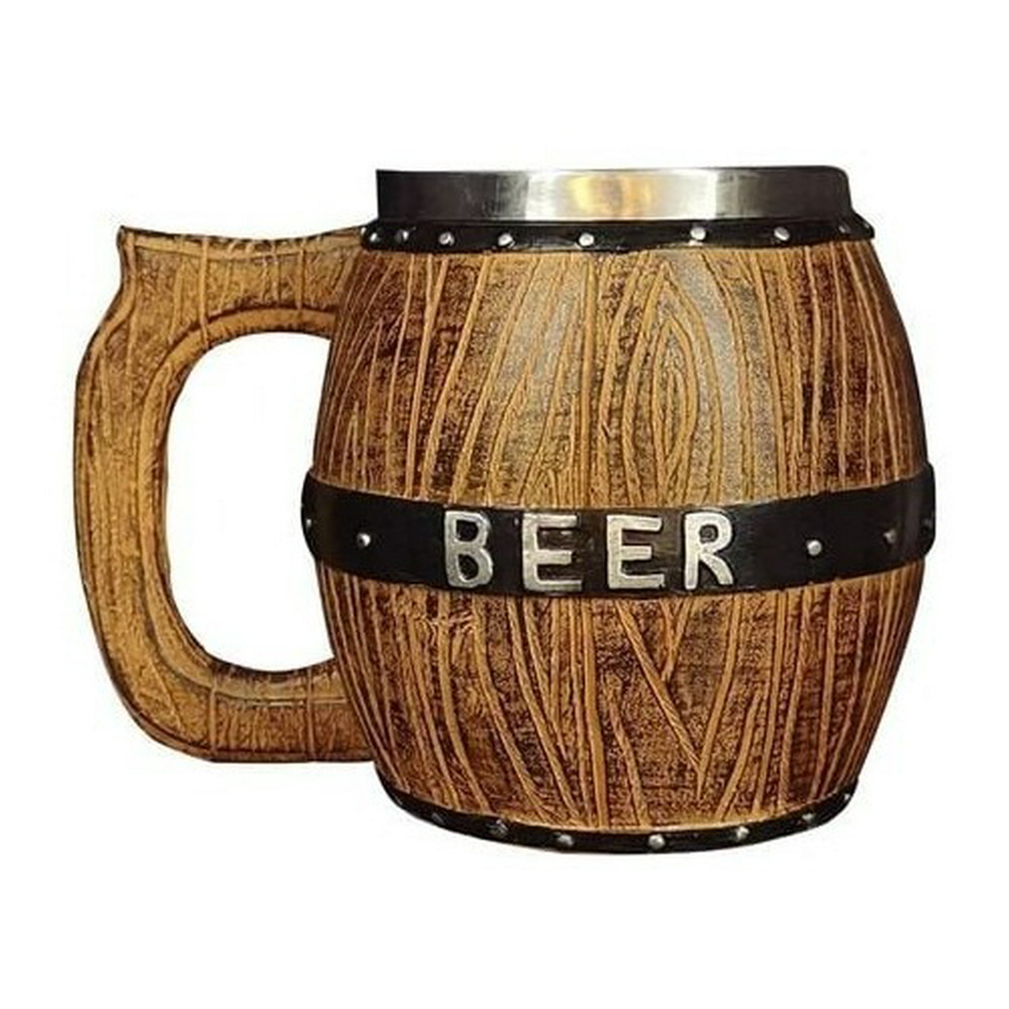 Genérico - Tazon Resina Beer Cerveza Barril Madera Decoracion