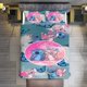 thumbnail image 1 of 3 Pieces Stitch And Angel Bedding Comforter Set Full with 2 Pillowcases for Kids Teens Girls Women Microfiber Easy Wash Light Breathable Cozy White Base Bed Sheets, 1 of 5
