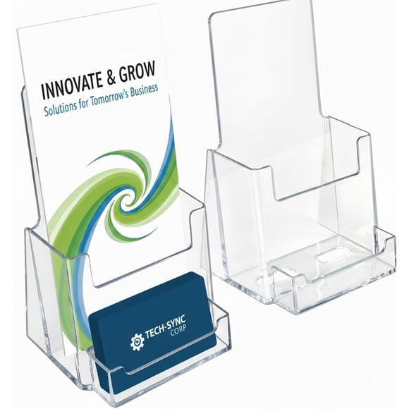Portafolios de acrílico transparente 10 cm Azar Displays – Juego de 2