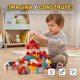 thumbnail image 4 of Bloques De Construcción Grandes 80 Piezas Para Niños Infantil rojo, 4 of 8