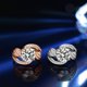 thumbnail image 4 of Anillos de Compromiso Ajustables de Moissanita de 3 Uds para Mujer Chapados en Oro de 18K Anillos de Diamante de Plata Esterlina S925 Corte Redondo Color D VVS1 Anillos de Moissanita con Certificado, 4 of 8