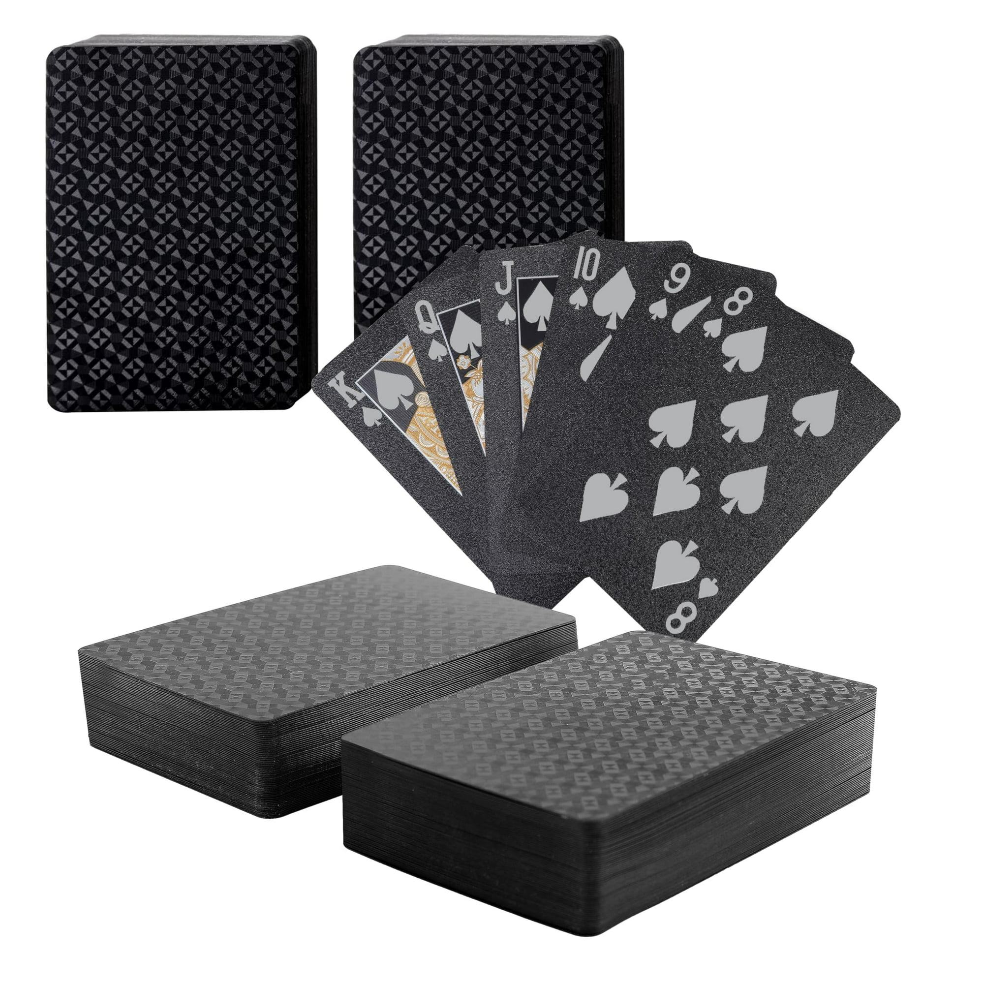 Juego De Cartas Swinilaya De 2 Mazos, Negro, Hd, Jumbo Index, Impermeable