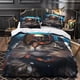 thumbnail image 3 of Juego de 3 piezas Skiing Cat, ropa de cama con estampado 3D, funda de almohada, cremallera oculta, bonita funda nórdica de microfibra para adultos y niños., 3 of 3