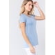 thumbnail image 3 of Saronite Camiseta Básica de Manga Corta con Cuello Redondo y Bolsillo, Azul Hielo (para Mujer), 3 of 3