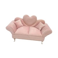 Magideal - Sofá Para Casa De Muñecas, Decoración Elegante De Escena De Vida, Muebles En Miniatura, Joyero Para Niñas Y Mujeres, Figuras De Acción De Casa De Muñe Rosa