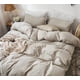 thumbnail image 4 of Juego de funda de edredón MooMee Bedding, 100% algodón lavado, tamaño king, 4 of 6