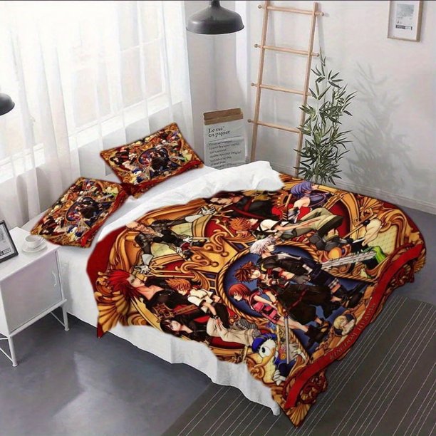 3pcs Kingdom Hearts Duvet Cover Set - Bedding Set Suitable for Bedroom Decor