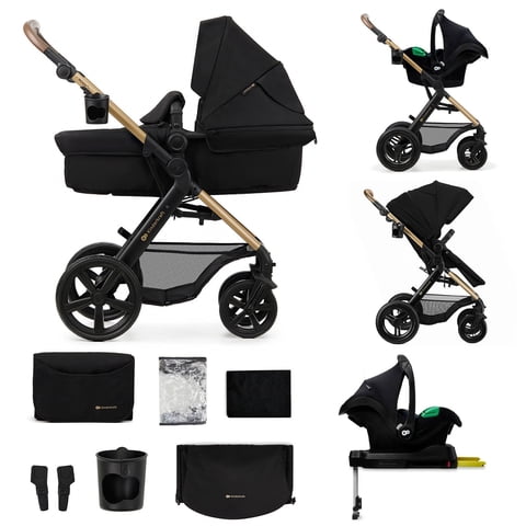 Kinderkraft - Coche Travel System Moov 2 Xl 3 En 1 Negro + Base Isofix