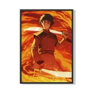 Creango - Cuadro Poster Enmarcado Avatar Principe Zuko Decorativo