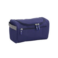 Magideal - Bolsa De Maquillaje Grande, Bolsa Multiusos Con Asa Portátil, Organizador De Cosméticos Oxford Impermeable Para Viajes, Negocios, Regalo De San Valent Azul Oscuro