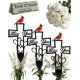 thumbnail image 1 of Placa conmemorativa metal cementerio recuerdo cardenal decoración tumba con cruz, 1 of 6