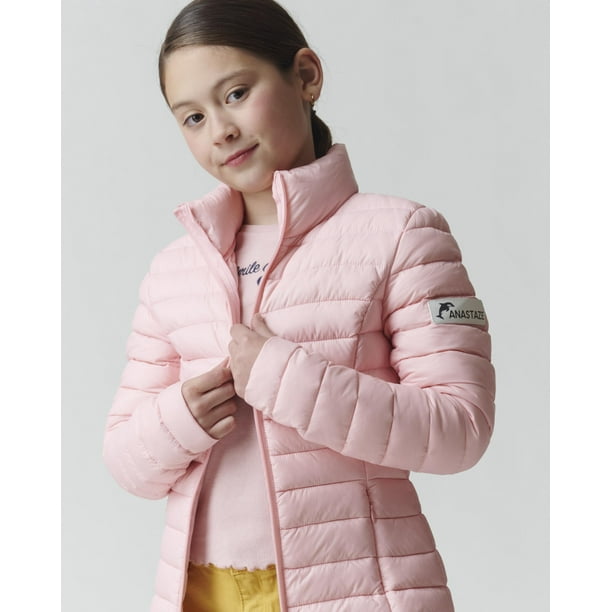 Parka pluma color Rosado 12-14 años