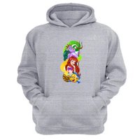 Genérico - Polerón Canguro Sirena Marina Gris Claro Talla Xl Unisex