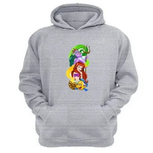 Genérico - Polerón Canguro Sirena Marina Gris Claro Talla Xs Unisex