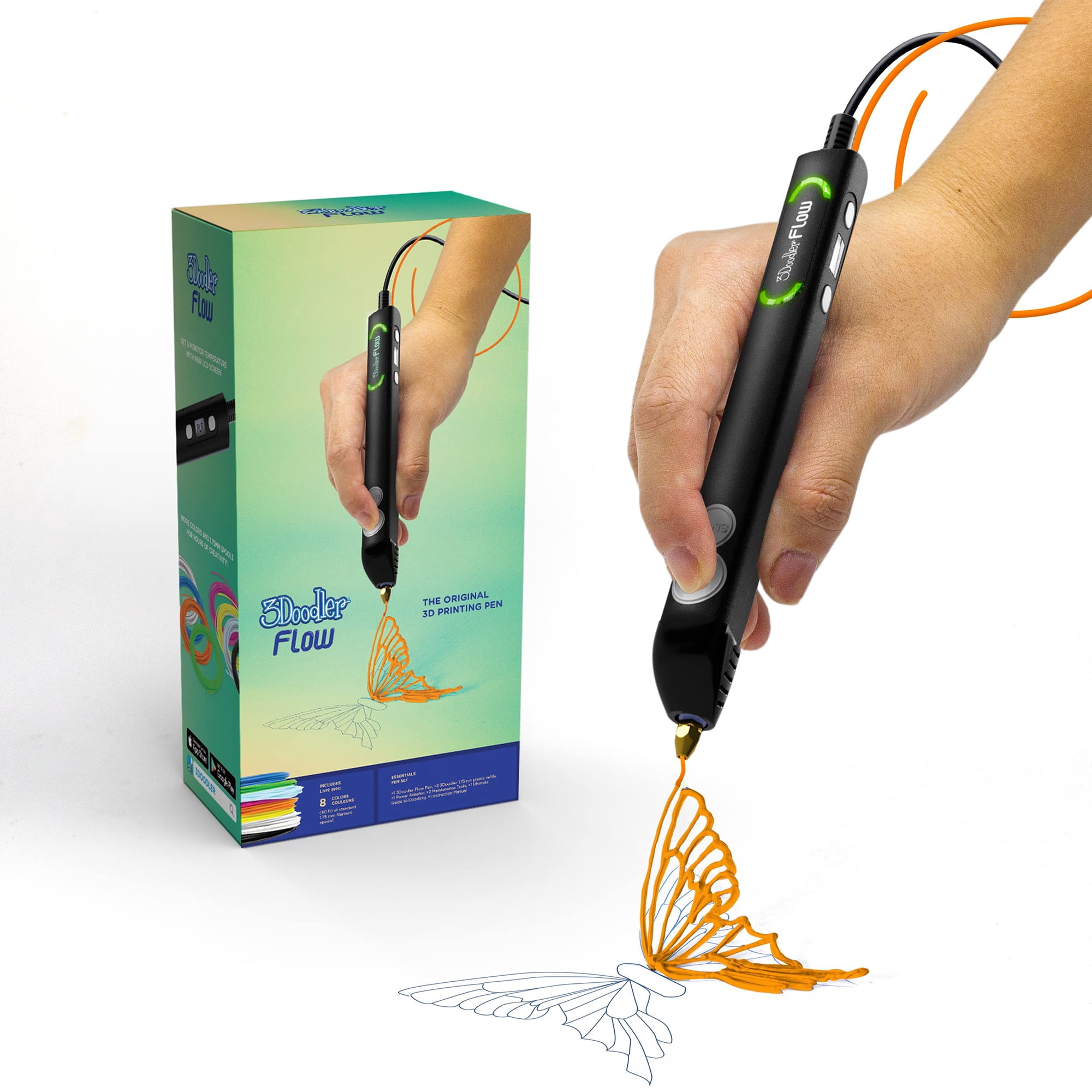 3doodler - Bolígrafo De Impresión 3d Flow Para Adolescentes Adultos Y Creadores
