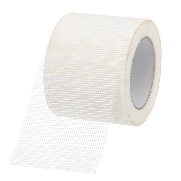 Cinta de Malla para Reparación de Paneles de Yeso, Parche de Fibra de Vidrio Autoadhesivo para Reparación de Grietas y Juntas de Pared 4 Pulgadas x 98 Pies