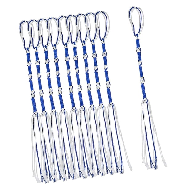 Juego De 10 Tzitzits Tradicionales Judíos Para Decoración Del Hogar, Para Pantalones, Manualidades, Vaqueros, Azul Y Blanco.