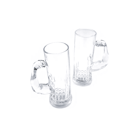 Genérico - Vasos Cerveceros Set 2 Piezas Shop 550Ml Vidrio Blanco