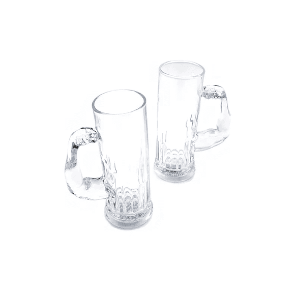 Vasos Cerveceros Set 2 Piezas Shop 550ml Vidrio Blanco
