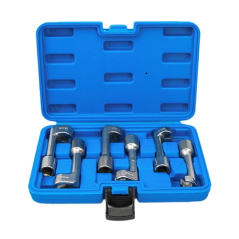 Magideal - Juego De Llaves De Tubo Para Conducto De Inyector Diésel Herramienta De Extracción Y Desmontaje De Conducto De Combustible Estuche Azul