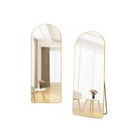 Vitelio - Espejo Pedestal Ovalado Dorado 150X40