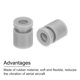 thumbnail image 4 of Uxcell 12 piezas M3x8mm RC Bolas de goma antivibración para controlador de vuelo Gris, 4 of 6