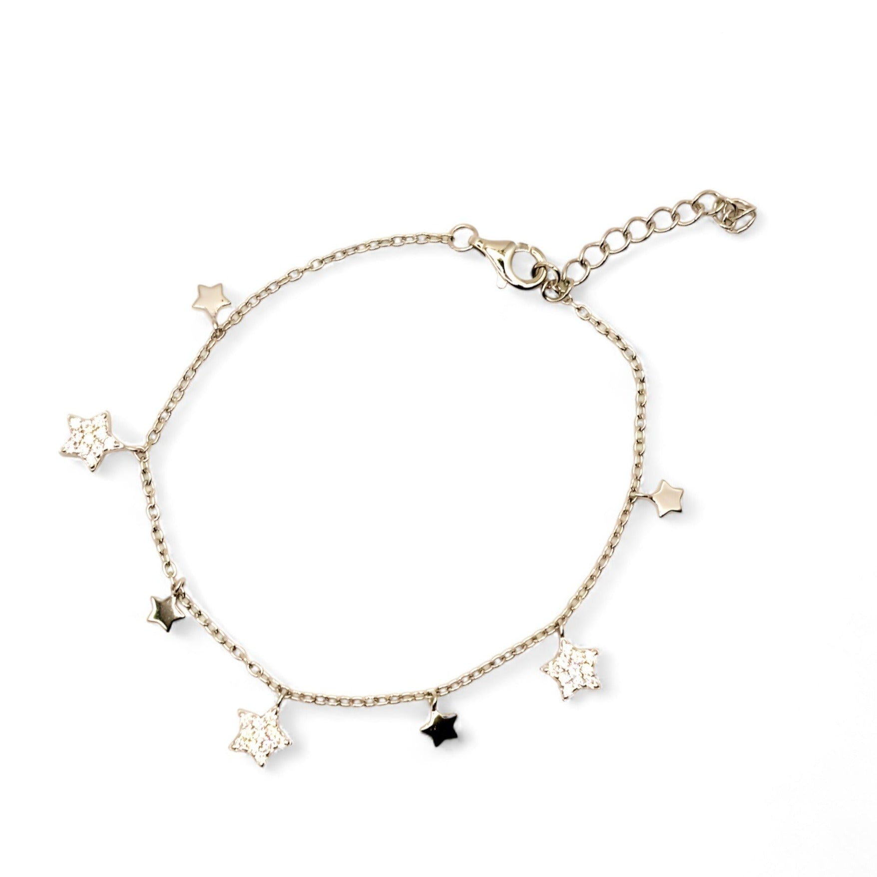 Tiana Joyas - Pulsera Con Estrellas Con Circones De Plata 925