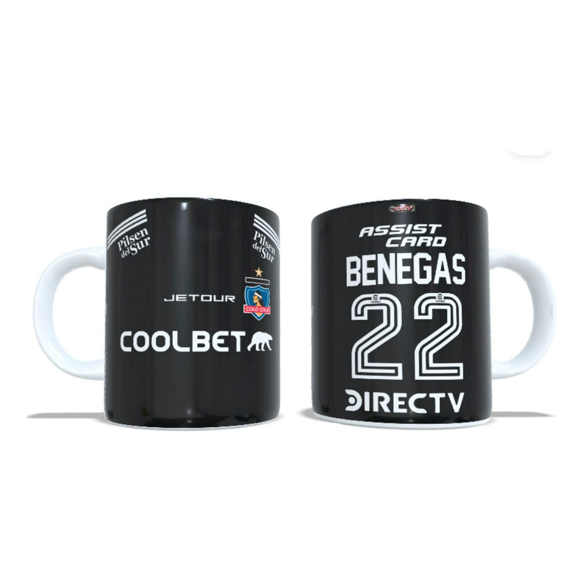 Arumistorechile - Tazon Taza + Porta Vaso Colocolo 2024 Negra - Leandro Benegas