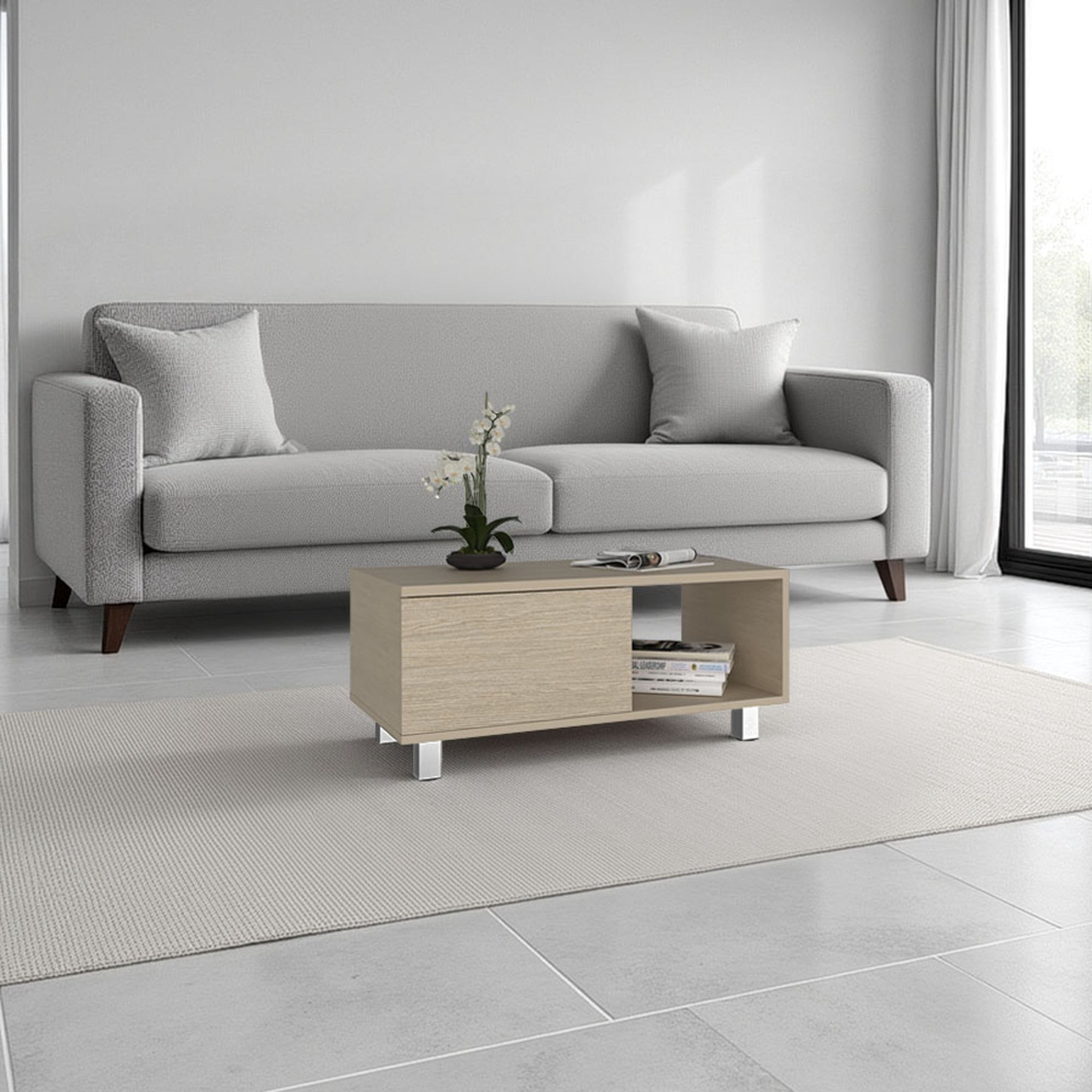Tuhome - Mesa De Centro 1 Cajón Torence Cartagena 35x80,1x40,1 Cm