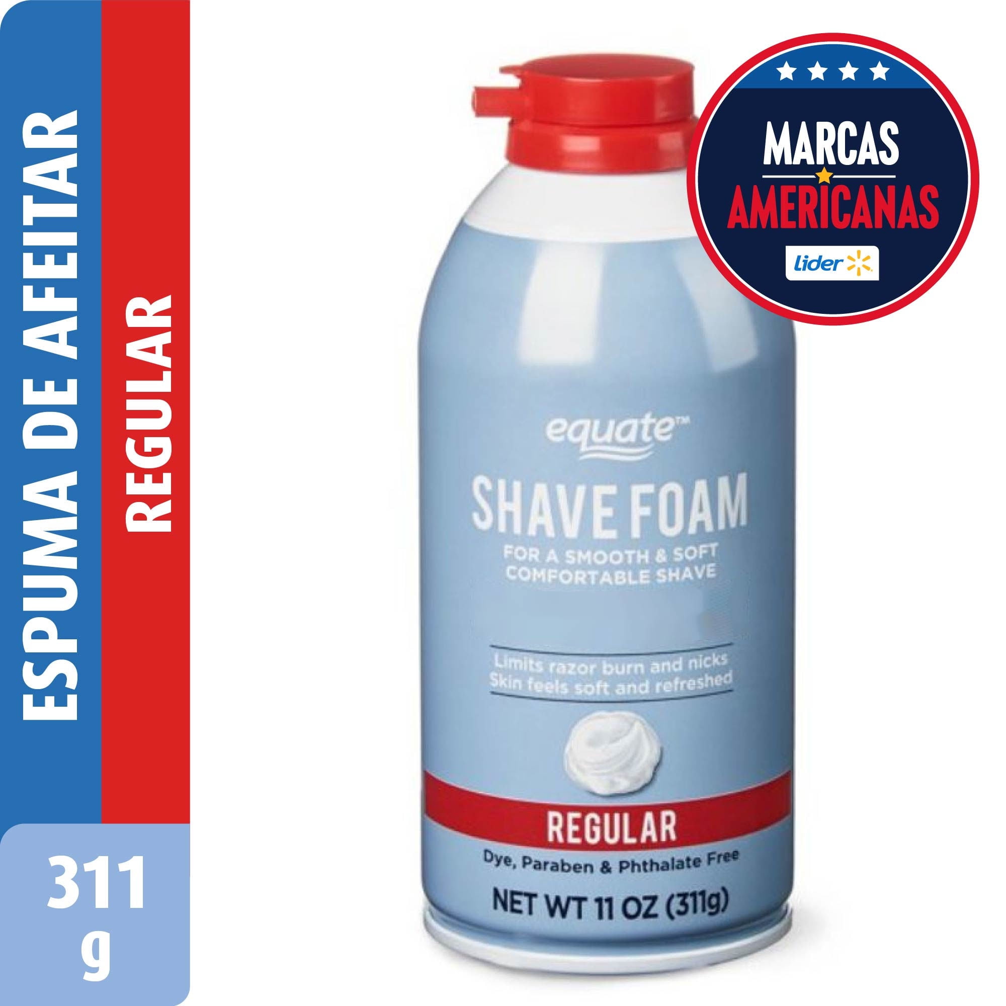 Espuma De Afeitar Regular 311 g Equate